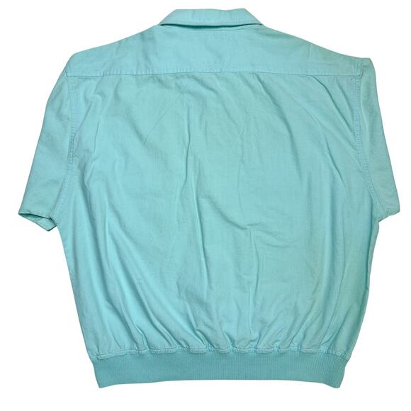 Custom Club International The Island Van Heusen Shirt Blue Collared Dolman 80s - Picture 3 of 8